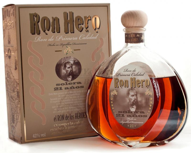 Rum Ron Hero 21 YO 0,7l 42% - HYVEco Eshop - Specializovaný obchod s