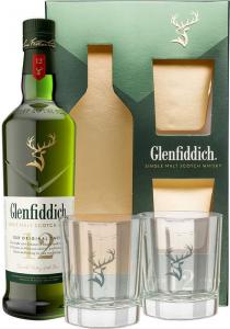 Glenfiddich 12YO 0,7l 40% + 2 skla 