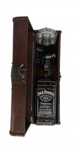 Truhla Jack Daniels 1 l + spona, šátek a náramek