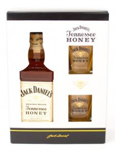 Jack Daniels Honey dárkové balení 2x sklenička 0,7 l