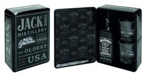 Jack Daniels 0,7l 40% plech + 2skla 