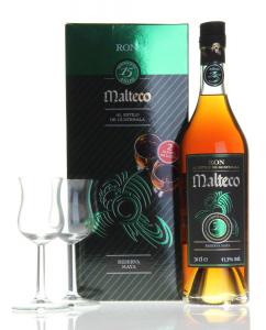 Rum Malteco 15YO 0,7l 41,5% + 2 skla 