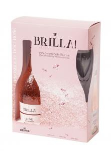 Prosecco Brilla Rosé + 2 skla 0,75l 11%