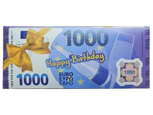 Čokoláda Bankovka Euro 1000 Happy Birthday 60g