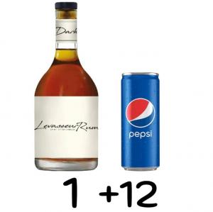 Levasseur by Seychelles 0,7l 40% +12 ks Pepsi 0,33l