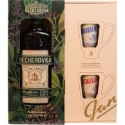 Becherovka Nefiltrovaná 0,5l 38% +2kalíšky 